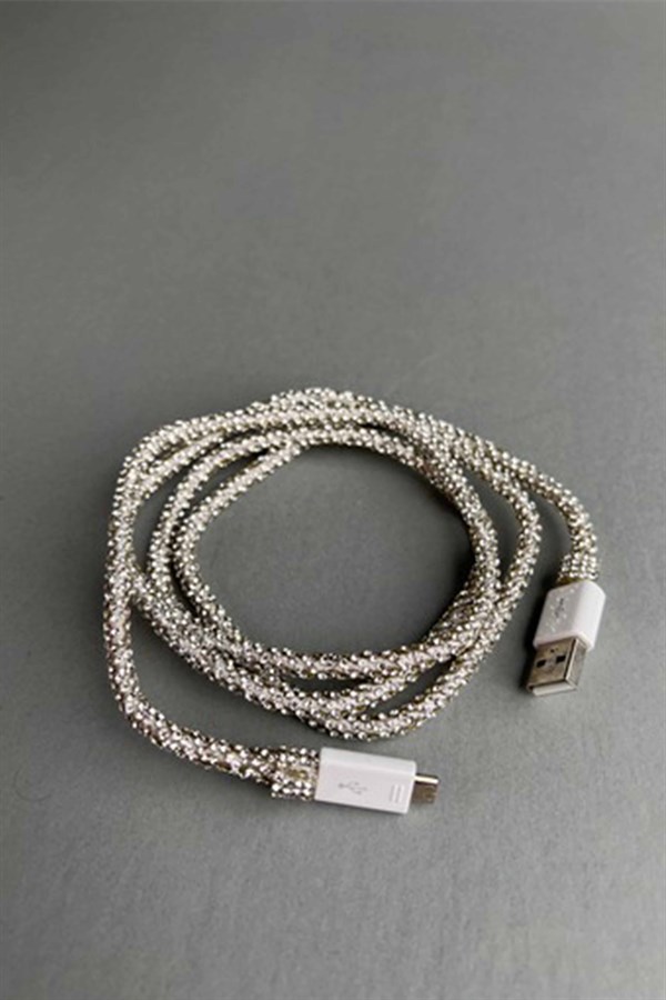 Gümüş type-c şarj kablosu